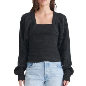 NAADAM Wool & Cashmere‎ Fisherman Dark Gray Layered Sweater Size Medium